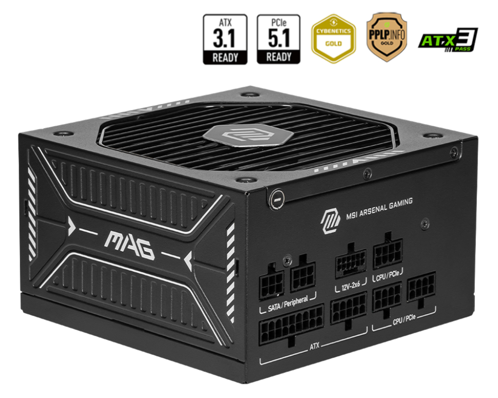 MAG A650GLS PCIE5 unidad de fuente de alimentación 650 W 24-pin ATX ATX Negro