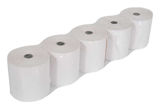 Pack 5 rollos papel térmico sin BPA 80X80mm