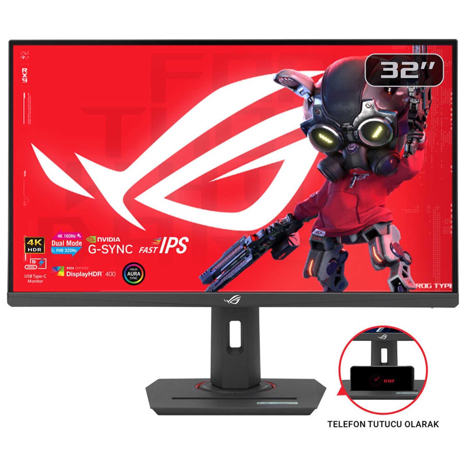 ROG Strix XG32UCG pantalla para PC 80 cm (31.5") 3840 x 2160 Pixeles 4K Ultra HD LCD Negro