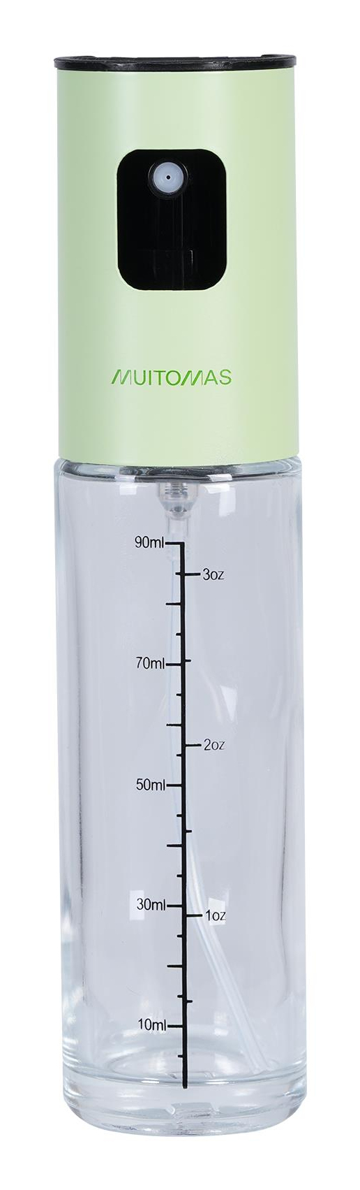 OILSPRAY100MLGN dispensador de aceite/vinagre 0,1 L Botella Vidrio, Plástico Transparente, Verde
