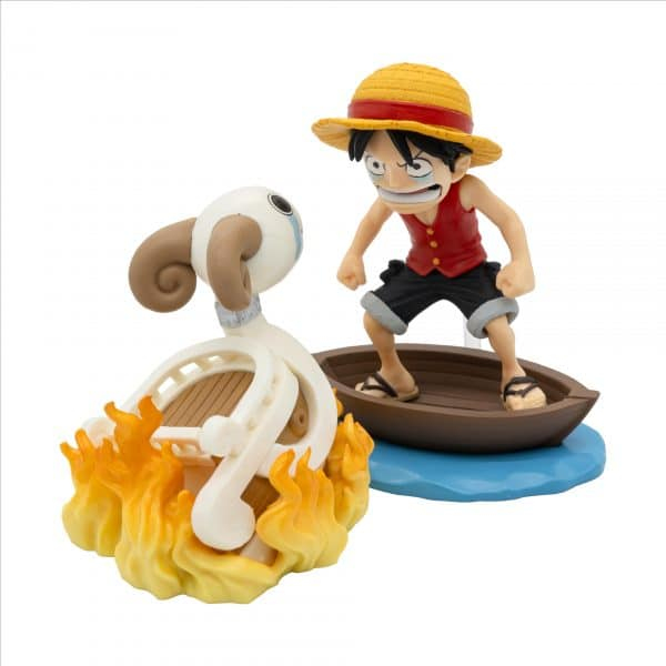 Figura Monkey.D.Luffy & Going Merry One Piece  World Collectable Log Stories 8cm
