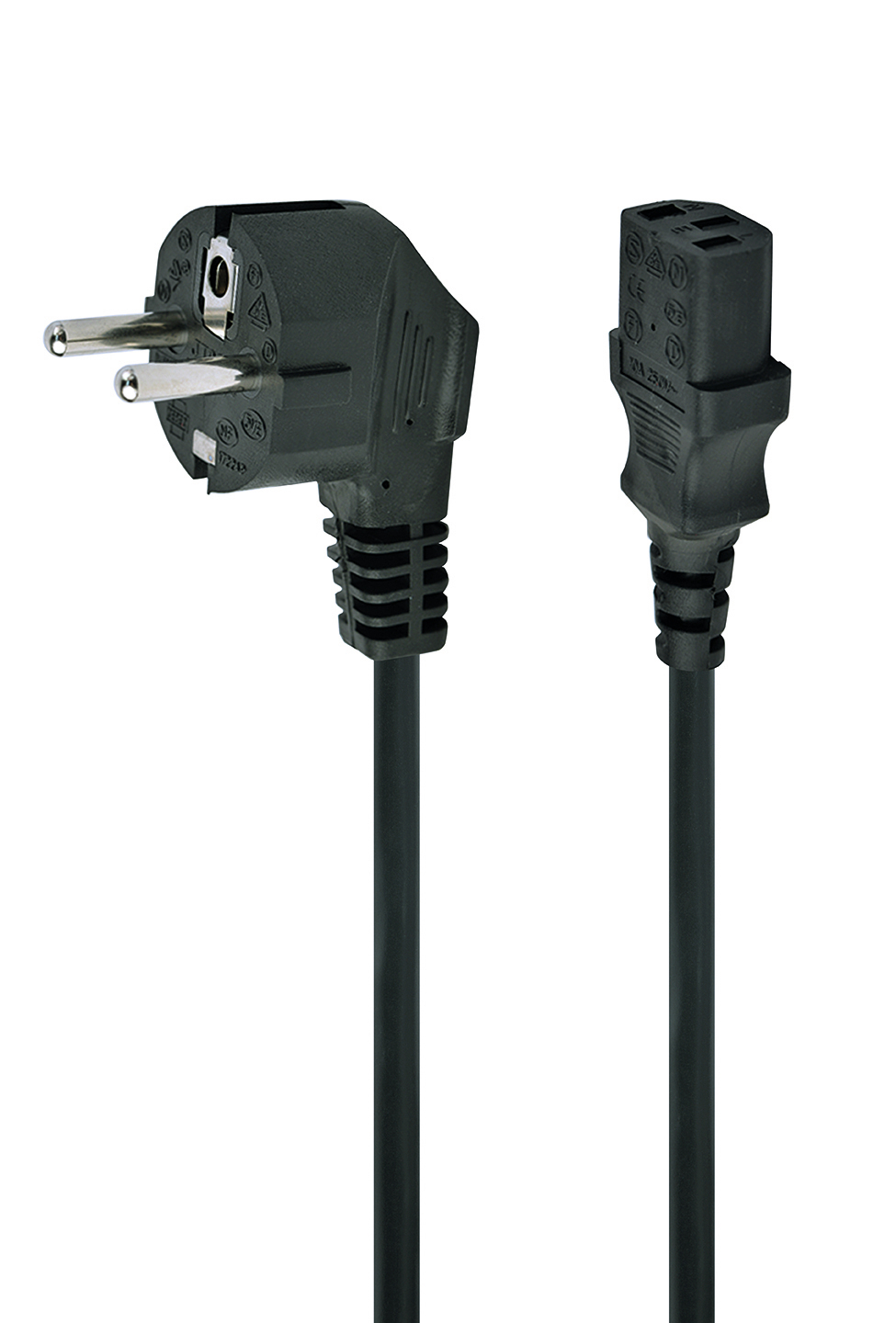 PC-186-VDE-3M power cord with VDE approval 3 meter Negro