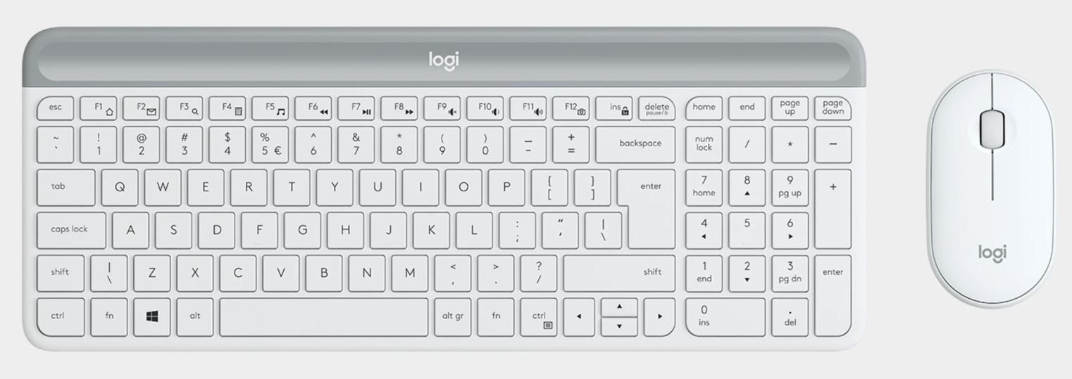 920-009199 teclado Ratón incluido Oficina RF inalámbrico Español Blanco