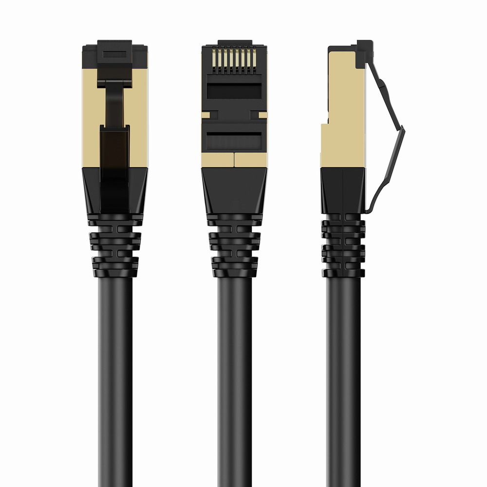 PP8-LSZHCU-BK-10M cable de red Negro Cat8 S/FTP (S-STP)