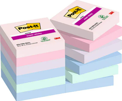 7100290159 nota autoadhesiva Plaza Azul, Verde, Lavanda, Rosa, Púrpura 90 hojas Autoadhesivo