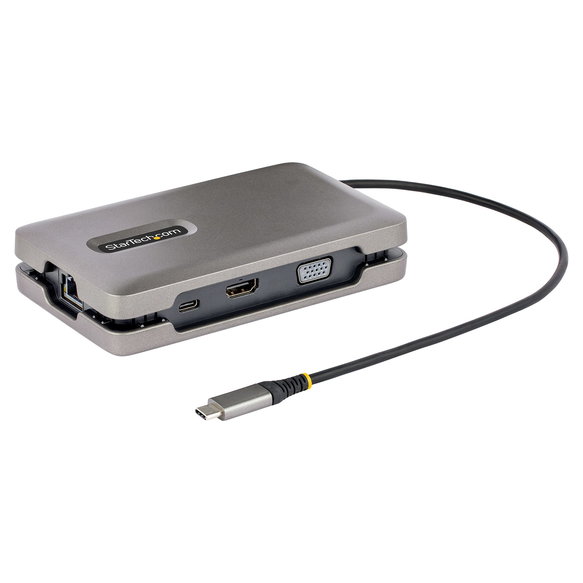 Adaptador Multipuertos USB-C - Vídeo USB Tipo C con Modo Alt de DP - HDMI 2.0 4K -VGA - Docking Station USB-C para 2 Monitores - PD de 100W con Pass-Through - Hub Adaptador MST