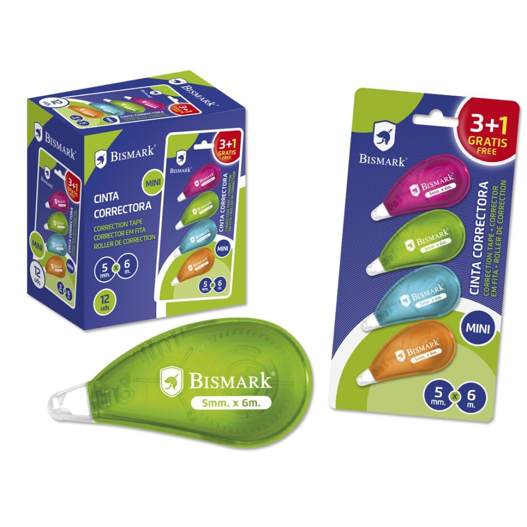 325762 corrección de películo/cinta 6 m Multicolor 4 pieza(s)