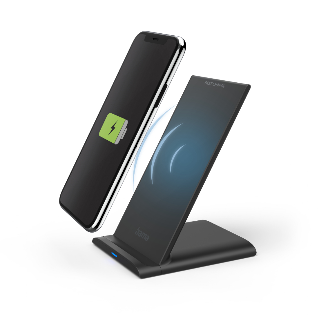 QI-FC10S Smartphone Negro USB Cargador inalámbrico Carga rápida Interior