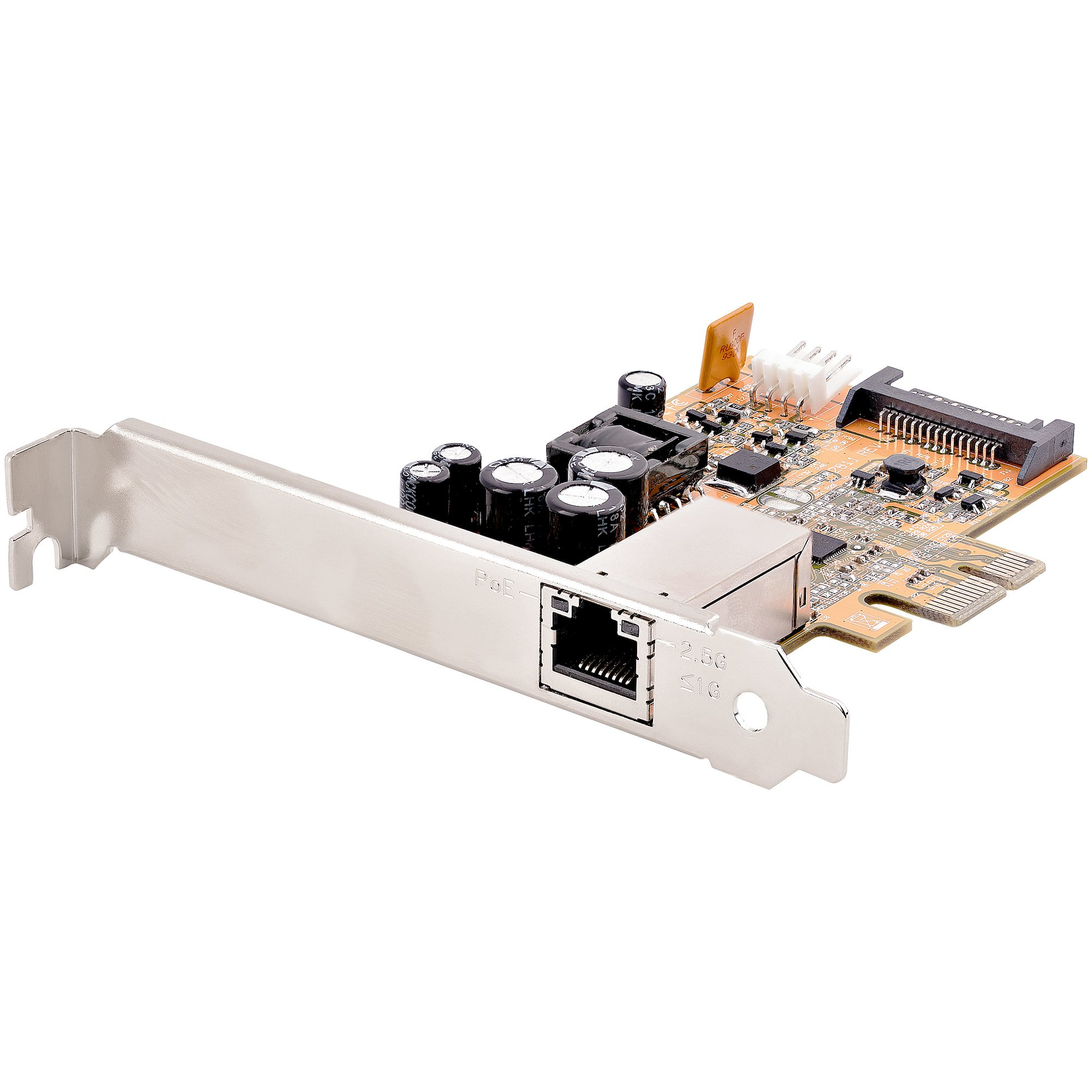 Tarjeta de Red PCIe de 1 Puerto PoE de 2,5Gbps - Adaptador Ethernet LAN RJ45 - NIC PoE de 30W 802.3at para Ordenadores de Sobremesa y Servidores - Bracket de Perfil Bajo - Win Linux