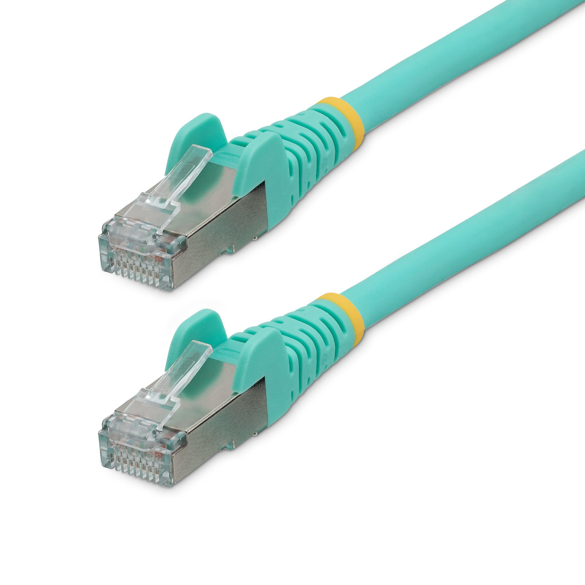 Cable de 7m de Red Ethernet CAT6a - Aguamarina - Low Smoke Zero Halogen (LSZH) - 10GbE - 500MHz - PoE++ de 100W - Snagless sin Pestillo - RJ-45 - Cable de Red S/FTP