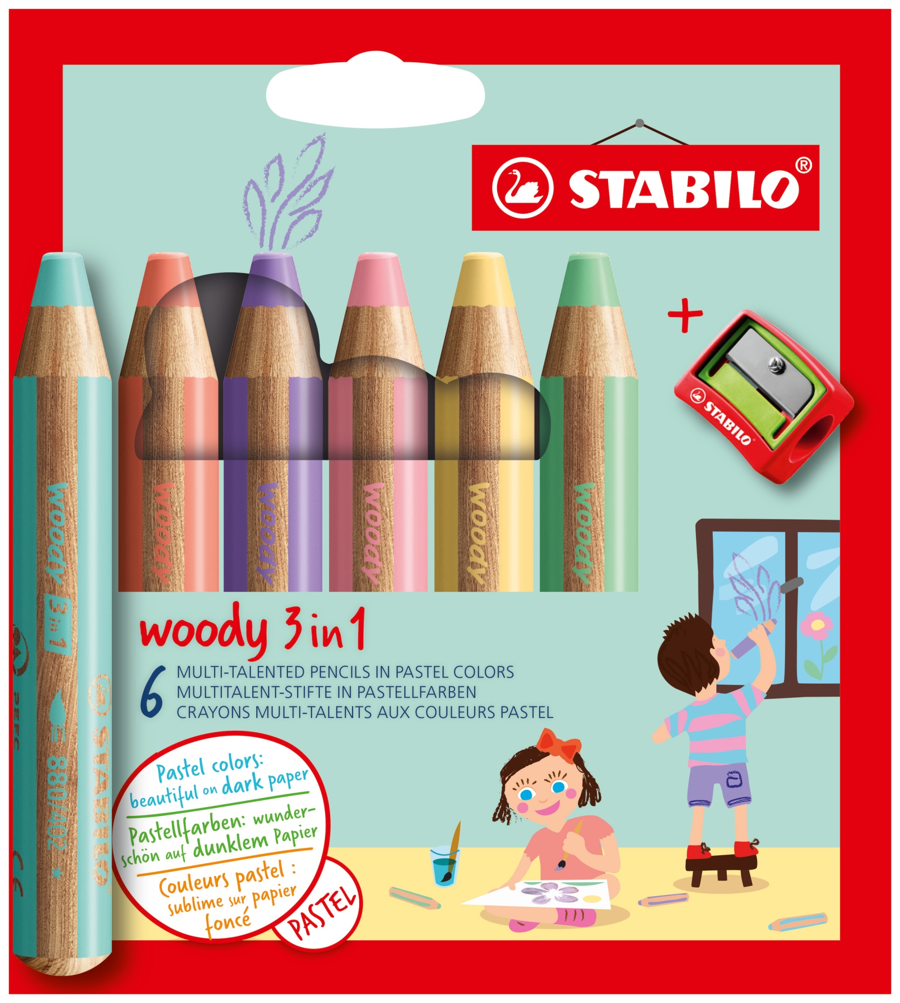 woody 3 in 1 Colores surtidos 6 pieza(s)