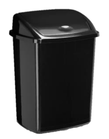 2919470011 papelera 50 L Rectangular Polipropileno (PP) Negro