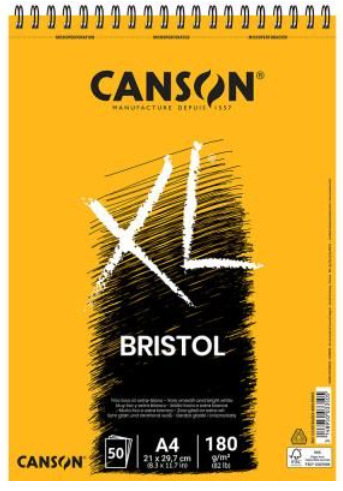 XL Bristol Bloc de hojas de papel para bellas artes 50 hojas