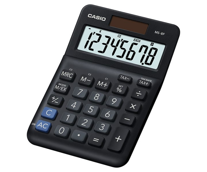 MS-8F calculadora Escritorio Calculadora básica Negro