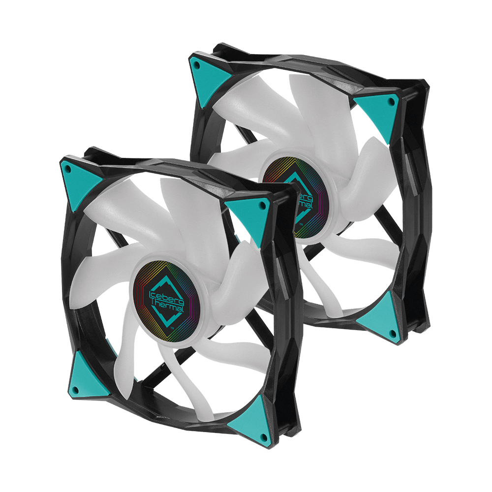 IceGALE ARGB Carcasa del ordenador Ventilador 14 cm Negro 2 pieza(s)