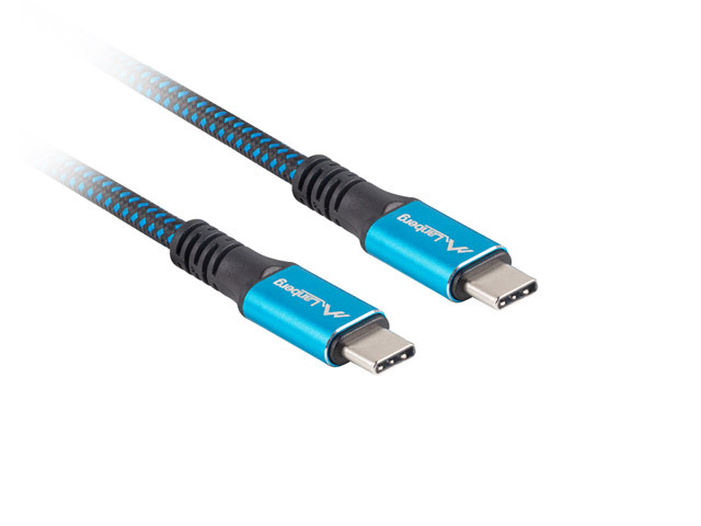CA-CMCM-45CU-0012-BK cable USB 0,12 m USB4 Gen 2x2 USB C Negro, Azul