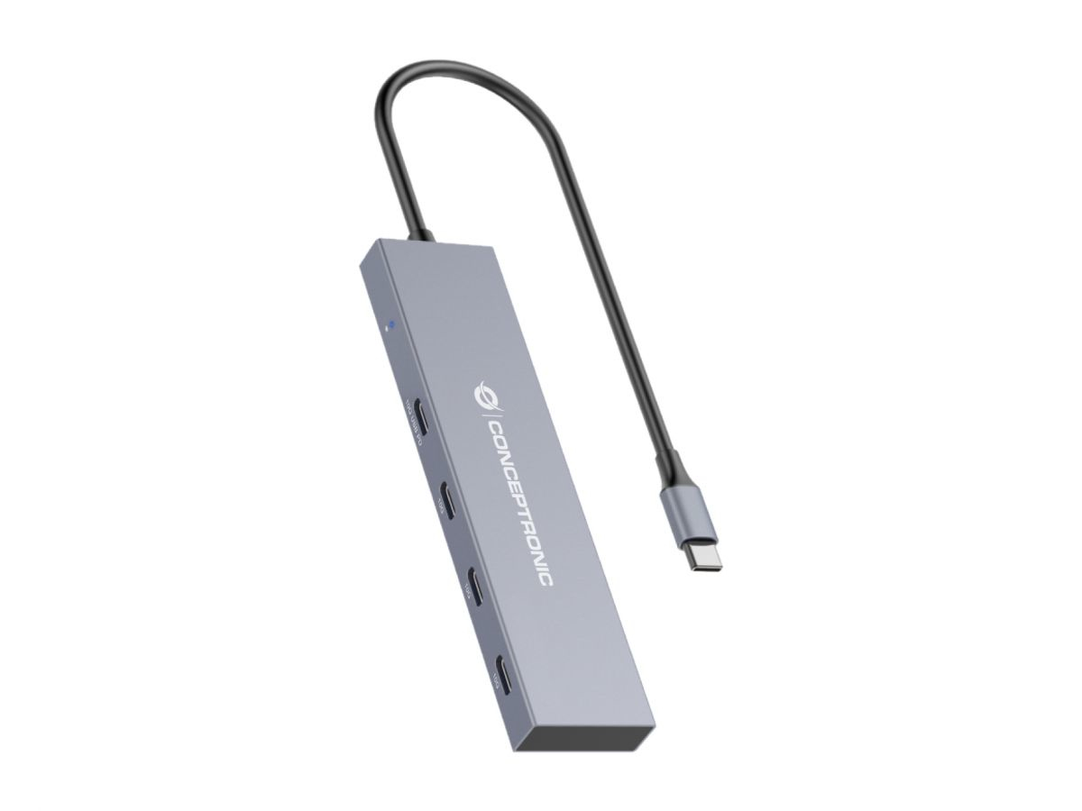 HUBBIES14G hub de interfaz USB 3.2 Gen 2 (3.1 Gen 2) Type-C 10000 Mbit/s Gris