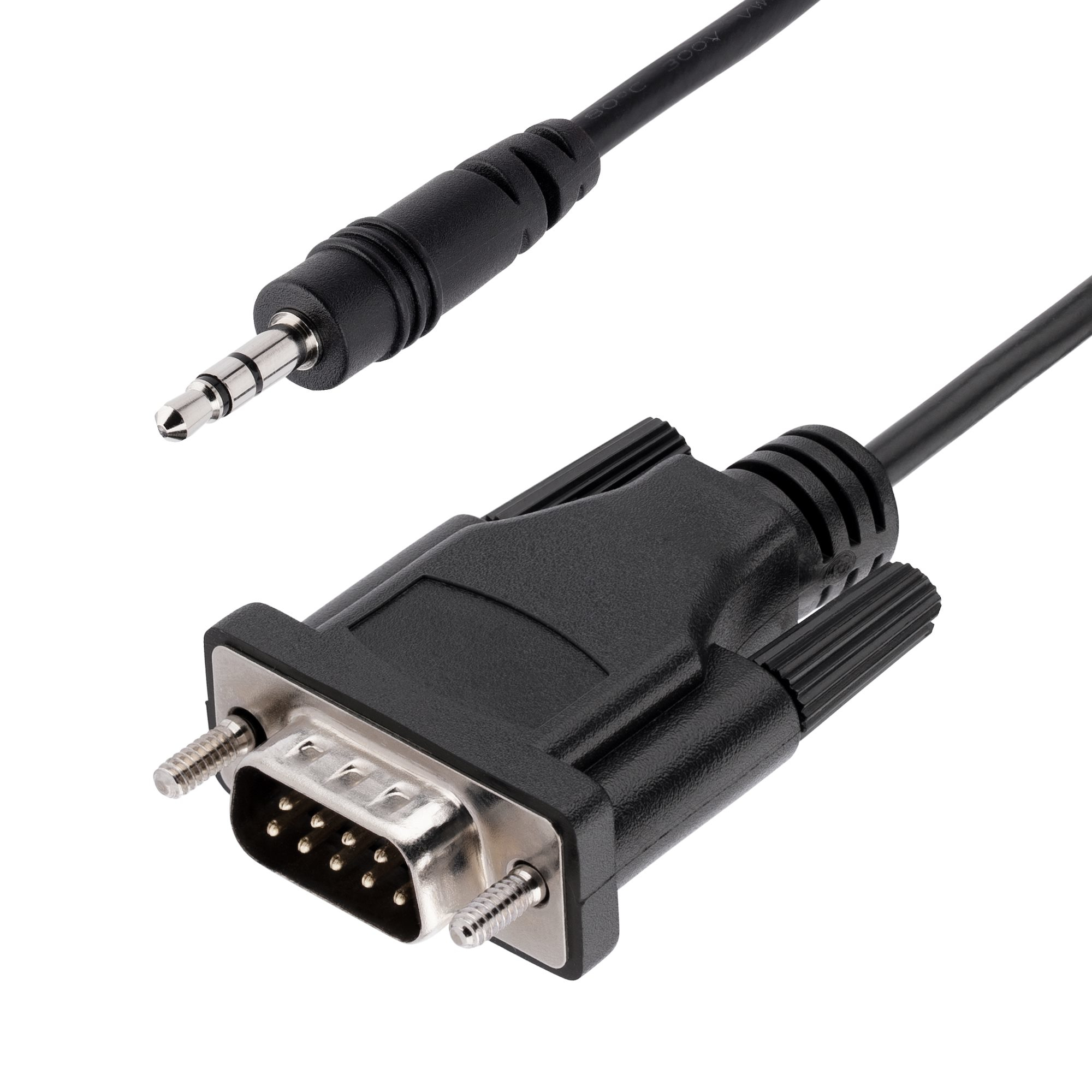 Cable de 1m Serie DB9 a 3,5mm para la Configuración de Dispositivos Serie - Cable RS232 DB9 macho a 3,5 mm para Calibrar Dispositivos a Través de la Toma de Audio