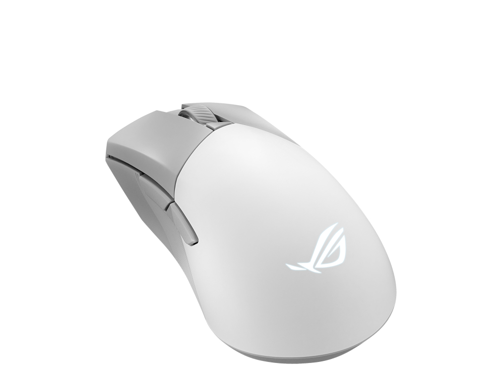 ROG Gladius III Wireless Aimpoint White ratón Juego mano derecha RF Wireless + Bluetooth + USB Type-A Óptico 36000 DPI