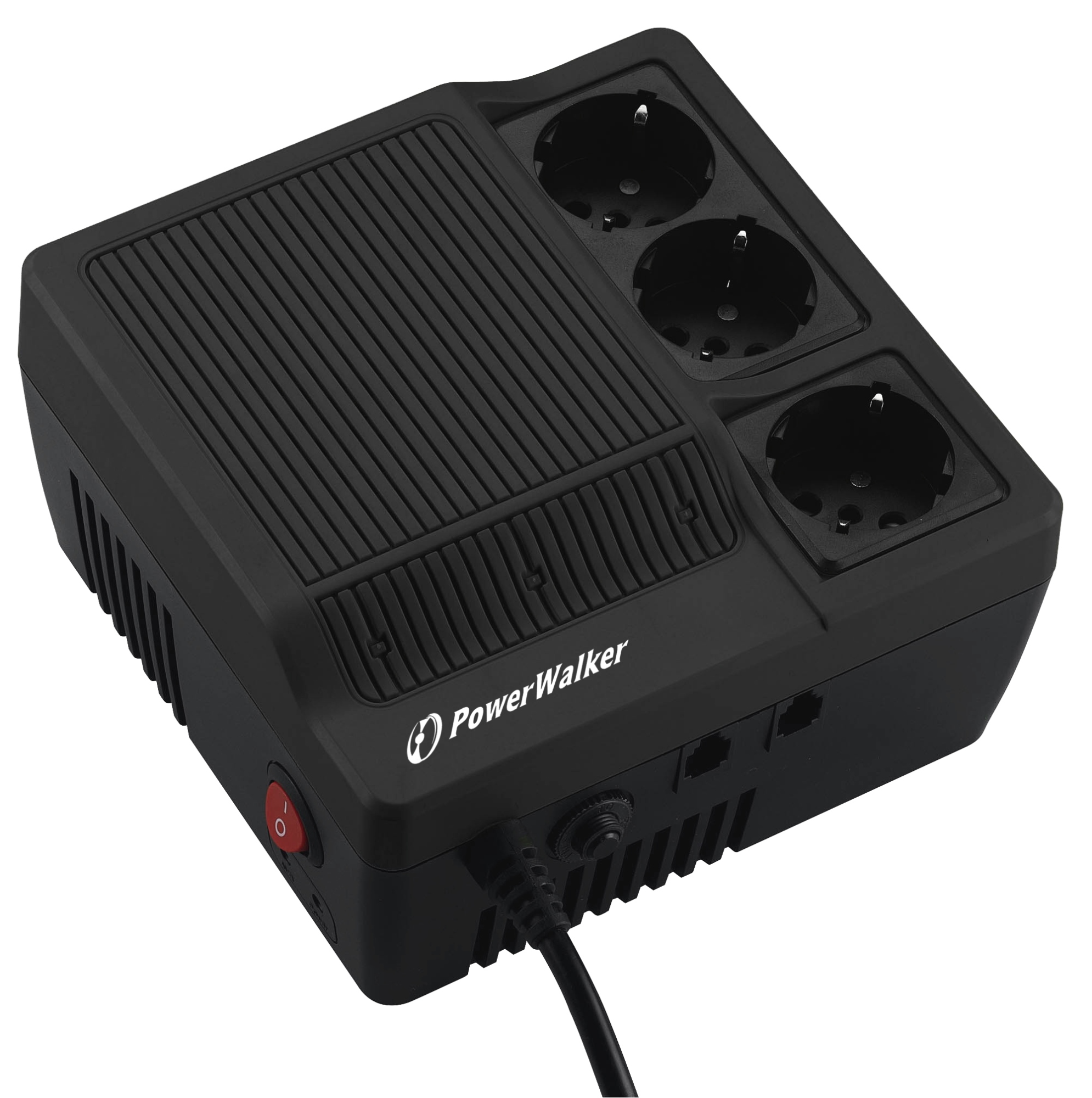 AVR 600 regulador de voltaje 3 salidas AC Negro