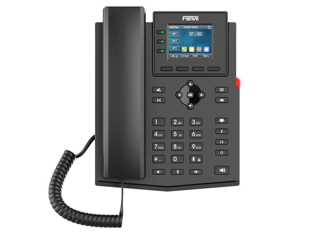 X303G teléfono IP Negro 4 líneas LCD