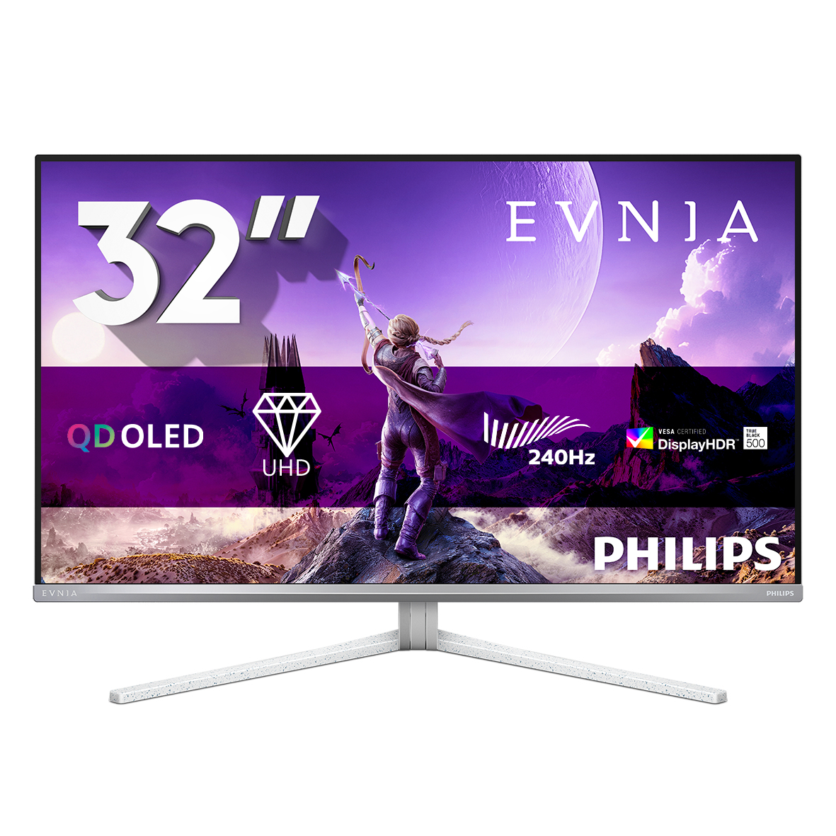 Evnia 8000 32M2N8900P/00 pantalla para PC 80 cm (31.5) 3840 x 2160 Pixeles 4K Ultra HD QD-OLED Blanco