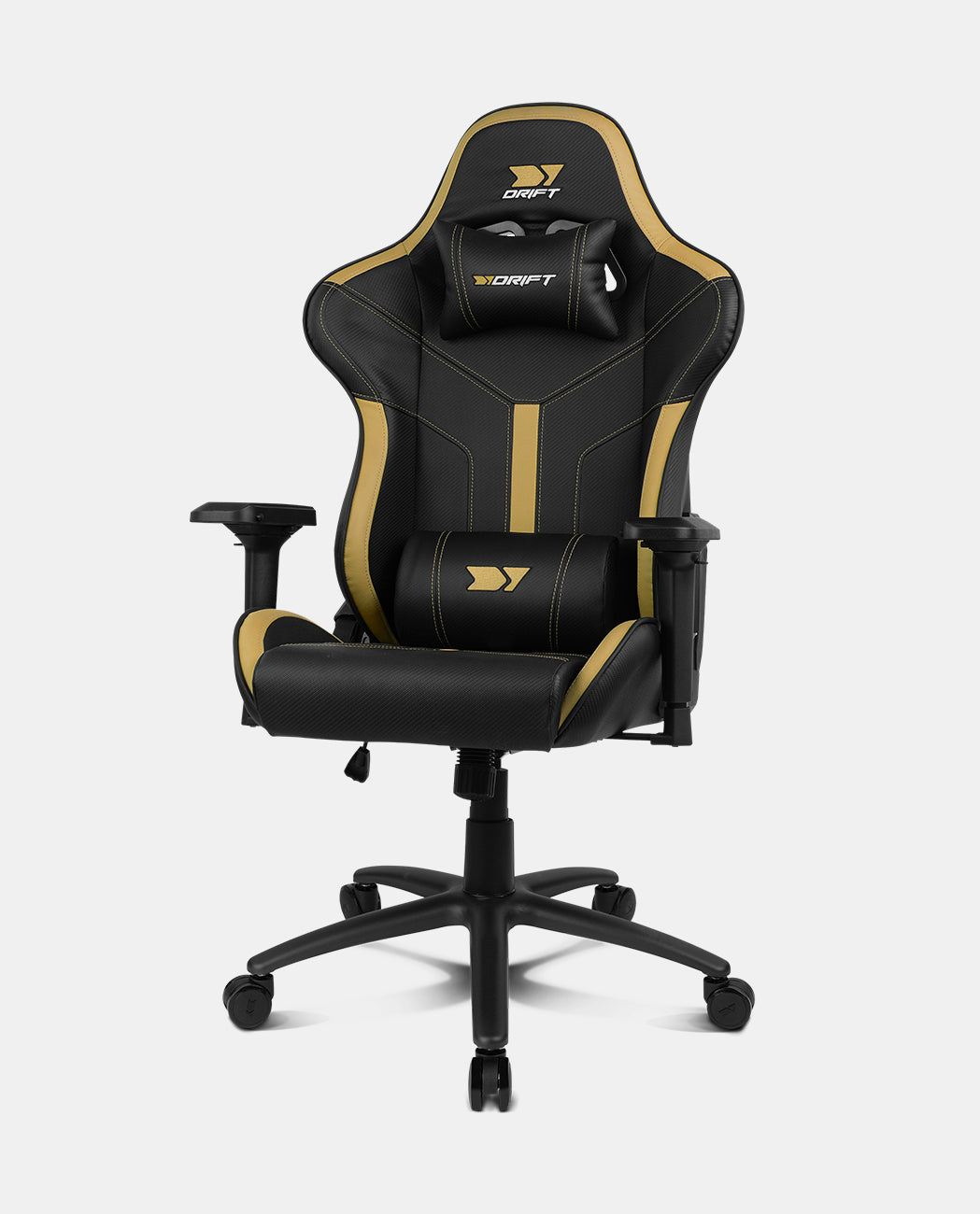 DR350 Butaca para jugar Asiento acolchado Oro, Negro