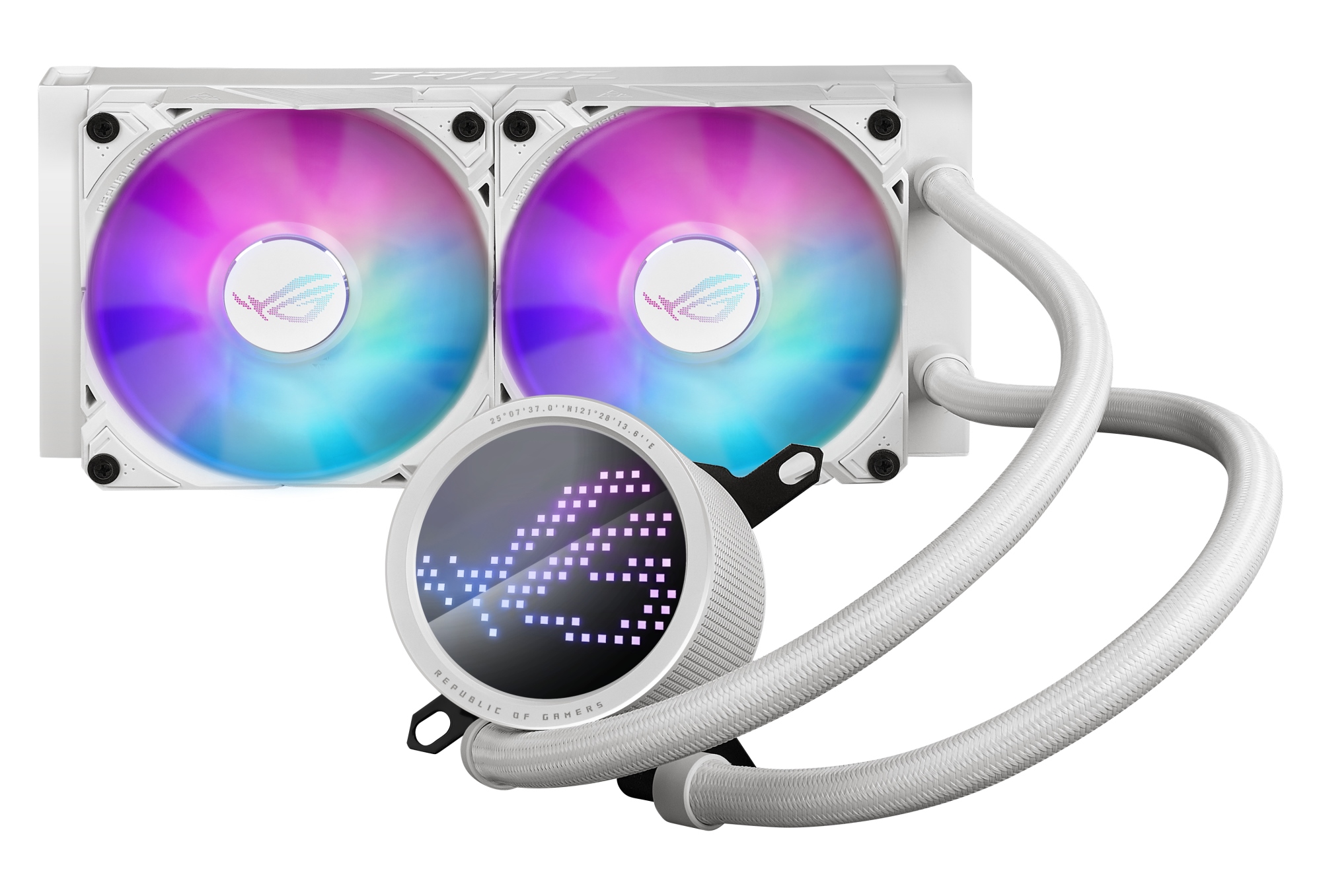ROG Ryuo III 240 ARGB White Edition Procesador Sistema de refrigeración líquida todo en uno 12 cm Blanco