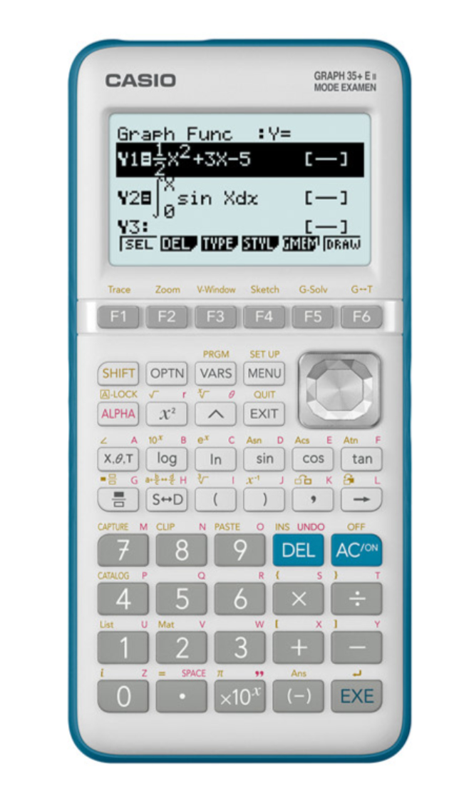 Graph 35+E II calculadora Bolsillo Calculadora gráfica Gris, Turquesa