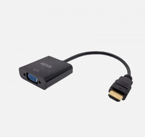 APPC11V3 adaptador de cable de vídeo HDMI tipo A (Estándar) VGA (D-Sub) Negro