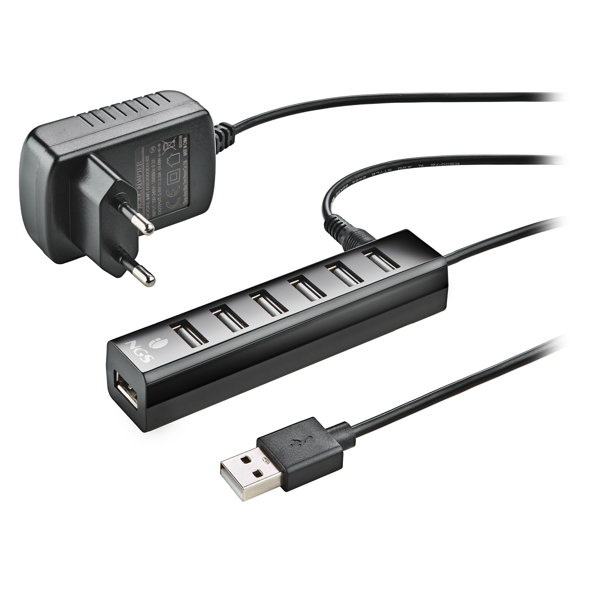 IHUB7 TINY USB 2.0 480 Mbit/s Negro