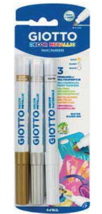 F014700 rotulador Oro, Plata, Blanco 3 pieza(s)