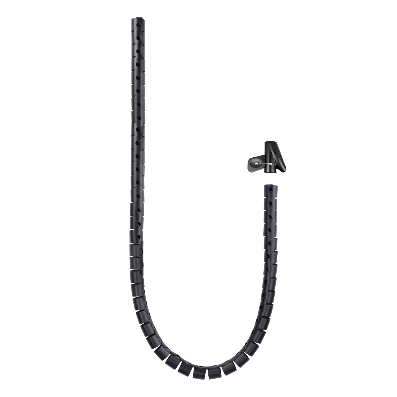 Organizador de cables flexible 25 mm 1.0m, negro