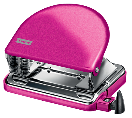 52 WOW perforador de papel 20 hojas Negro, Rosa