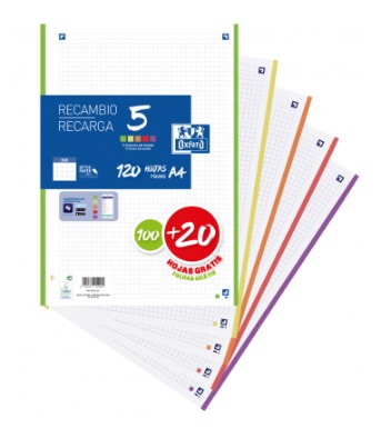 400148310 papel de cuaderno 210 x 297 mm (A4) 120 hojas