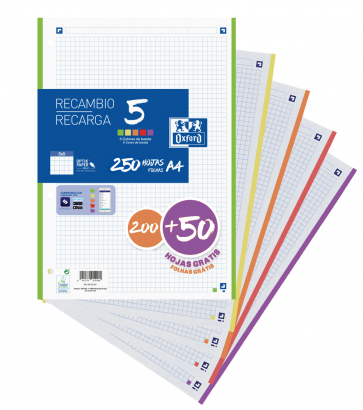400150903 papel de cuaderno 210 x 297 mm (A4) 250 hojas