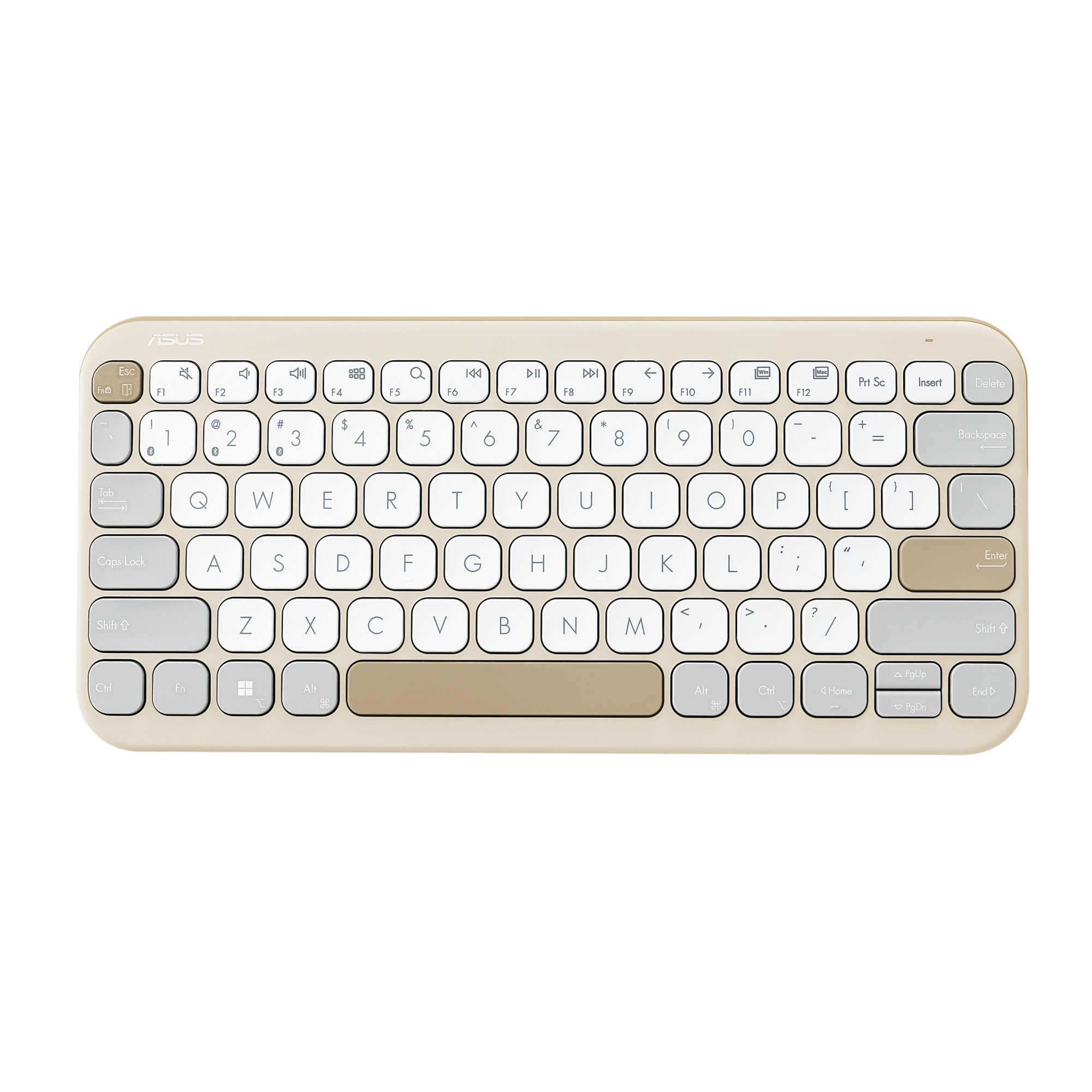 Marshmallow Keyboard KW100 teclado Hogar Bluetooth QWERTY Español Beige