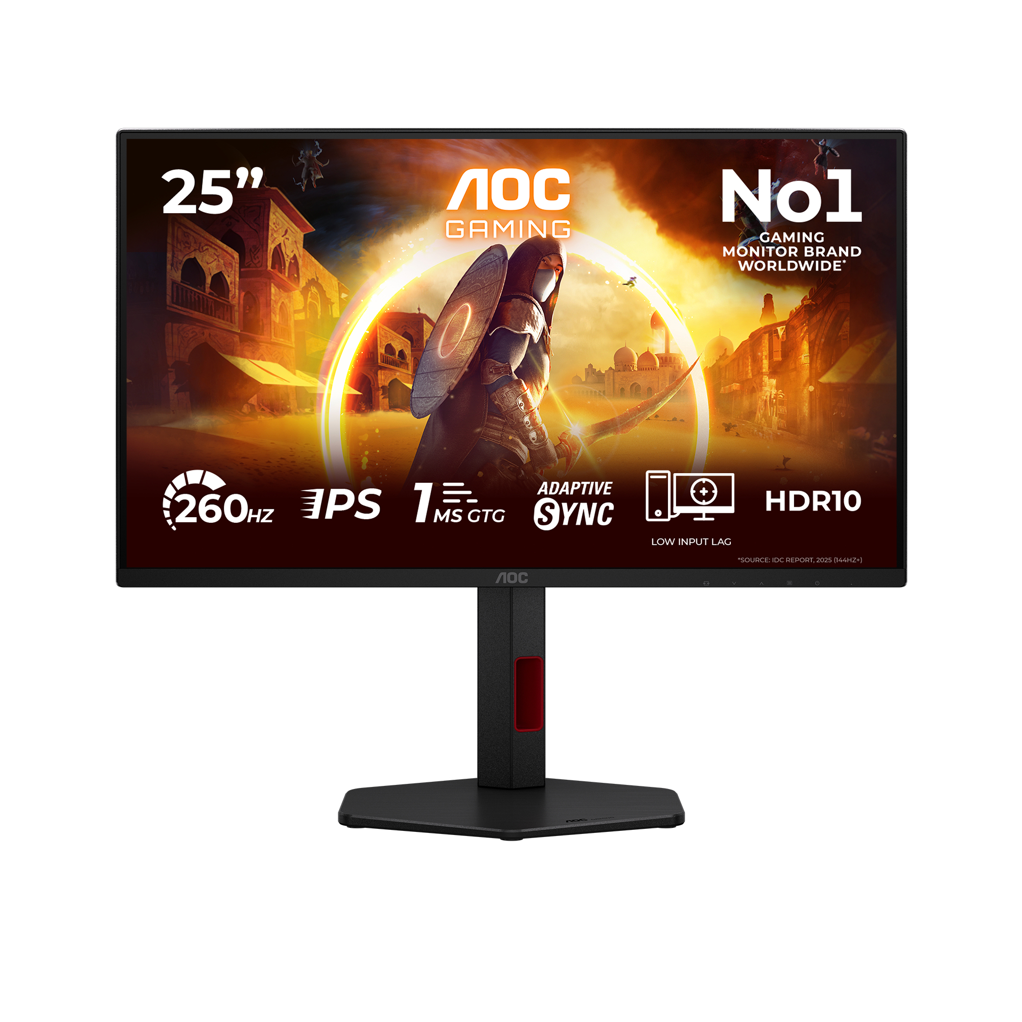 G4 25G4ZR pantalla para PC 62,2 cm (24.5") 1920 x 1080 Pixeles LCD Negro, Rojo