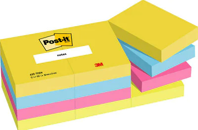 653TFEN nota autoadhesiva Plaza Multicolor 100 hojas Autoadhesivo
