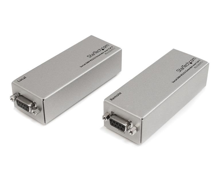 Extensor SeriE RS232 por Cat5 - Rango de 1km - Plug & Play - Sin Software - Alargador DB9 Serie - Extensión DB9 - TAA