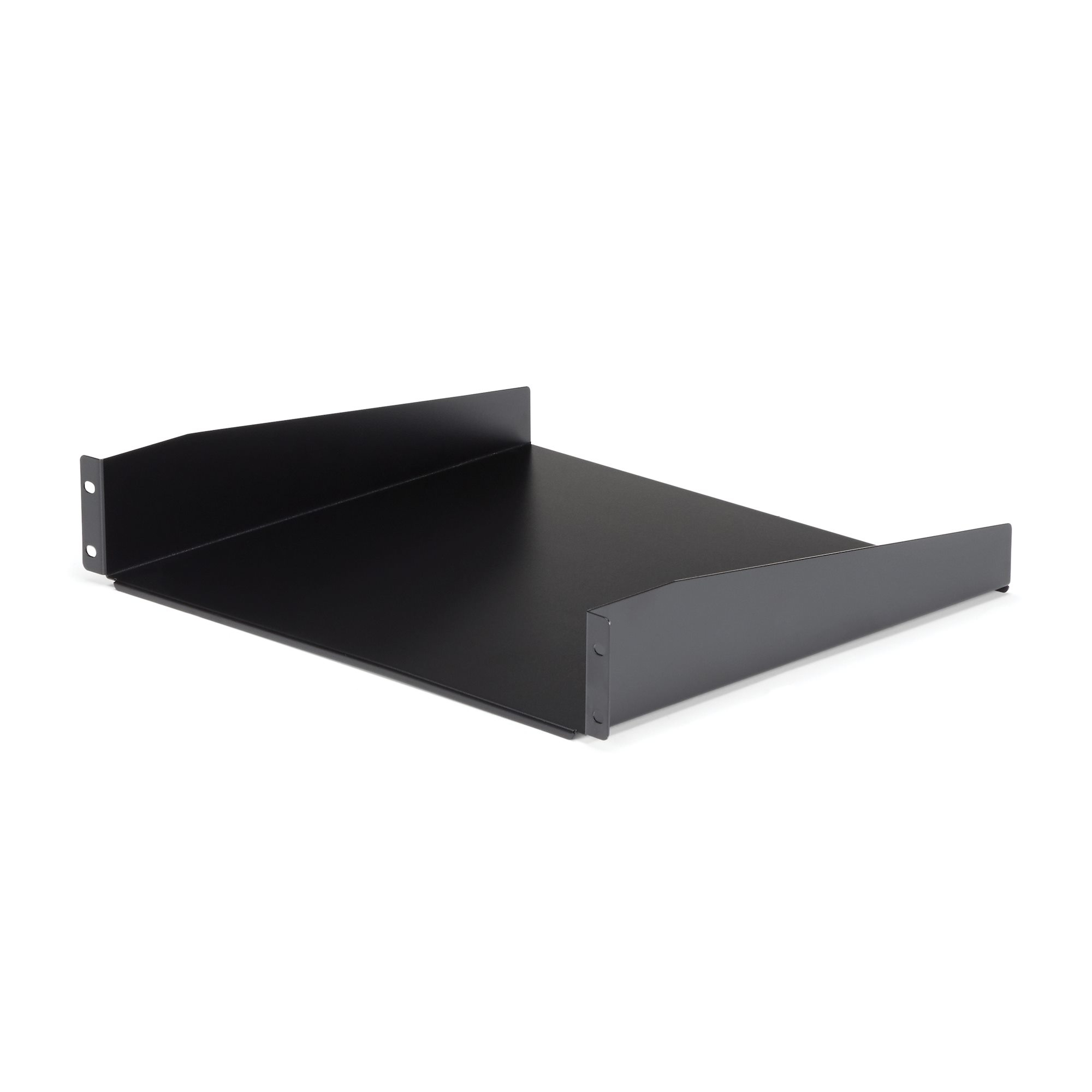 Estante 2U Bandeja Estándar para Armario Rack Universal de Servidores de 19 Pulgadas - de Acero de Servicio Pesado - Capacidad de Carga de 20kg - 16" de Profundidad - Negro
