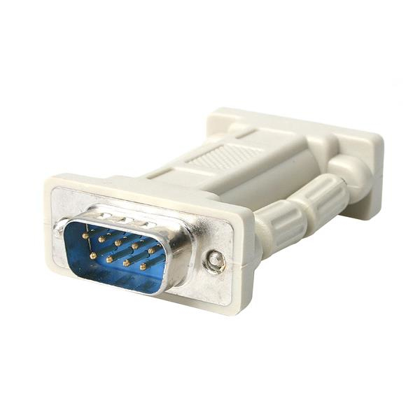 Adaptador Conversor Serie DB9 RS232 de Módem Nulo Macho a Hembra