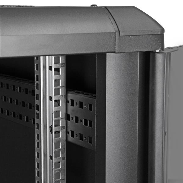 Armario Rack para Servidores 22U 19" 4 Columnas - Rack de Servidores con Cerradura y Seguro - Rack con Ruedas y Carriles de Montaje Ajustables para Equipo de Red