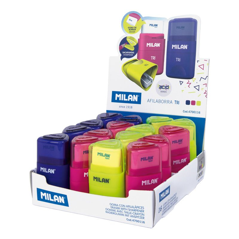 4700116 Sacapuntas manual Azul, Rosa, Amarillo