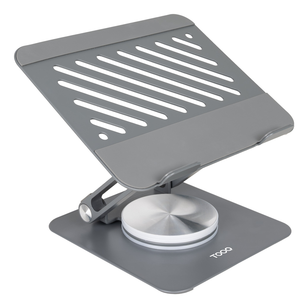 Soporte Elevador con rotación 360° y ajustable, para dispositivos de hasta 13, Color Gris Oscuro