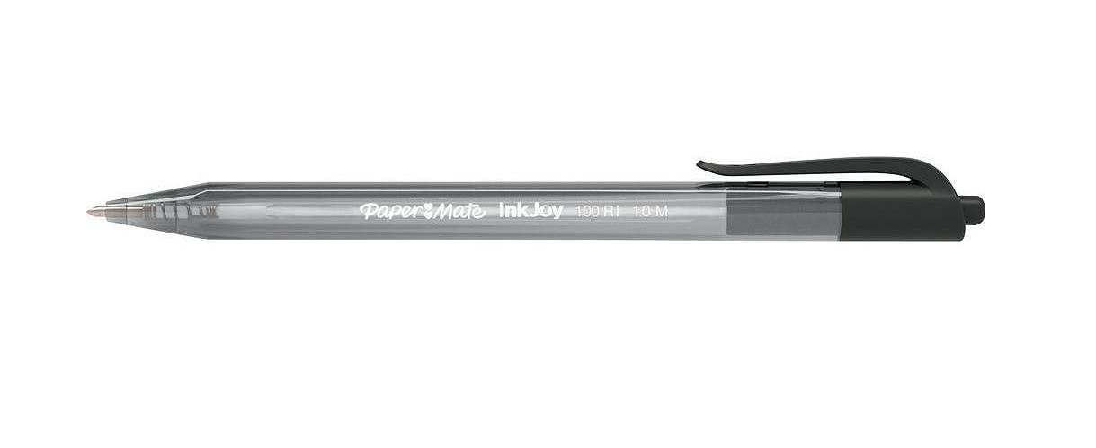 InkJoy 100 RT Negro Bolígrafo de punta retráctil con pulsador Medio 1 pieza(s) S0957030