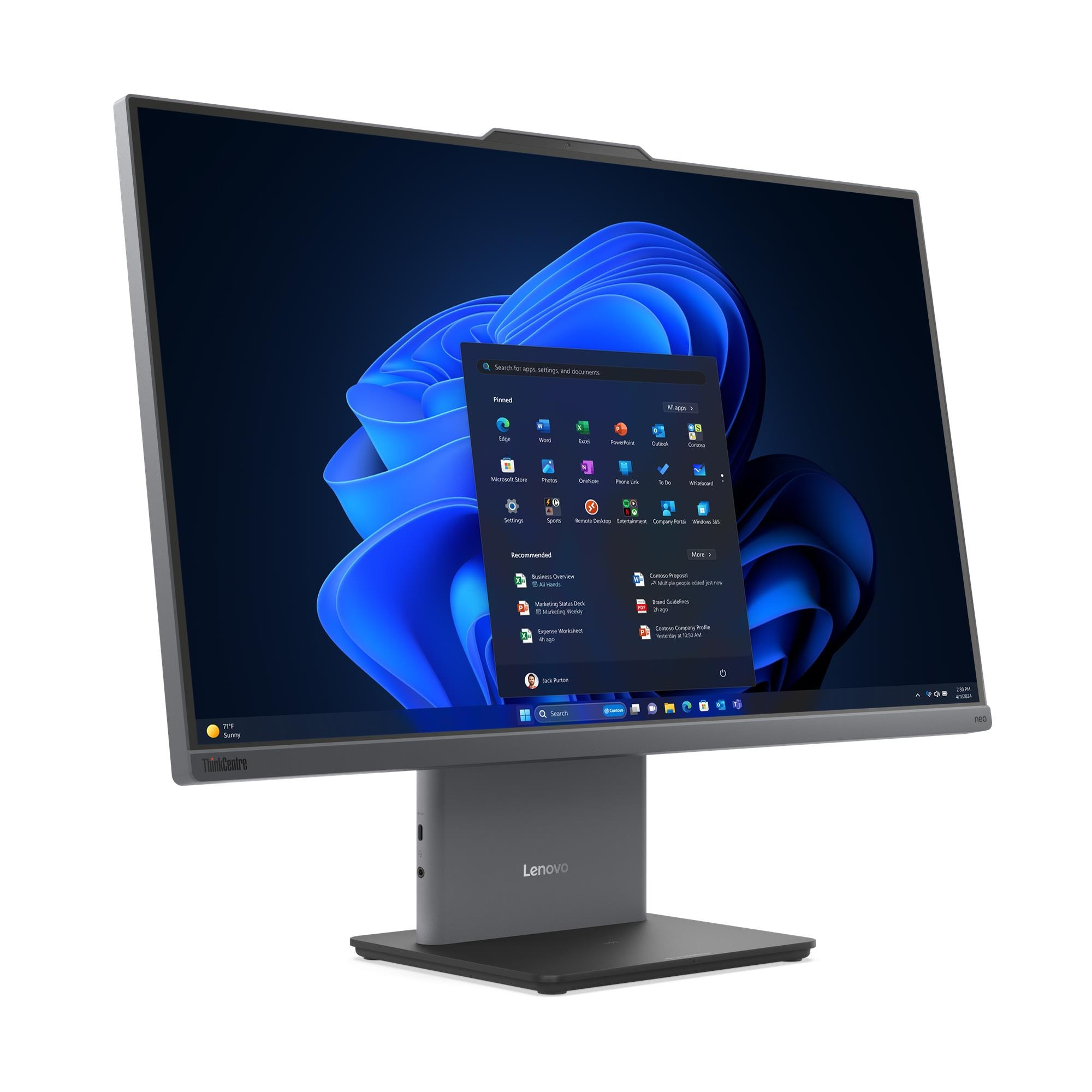 ThinkCentre neo 50a 24 Gen 6 LNL Intel Core Ultra 5 226V 60,5 cm (23.8") 1920 x 1080 Pixeles PC todo en uno 16 GB 512 GB SSD Windows 11 Pro Wi-Fi 6 (802.11ax) Gris
