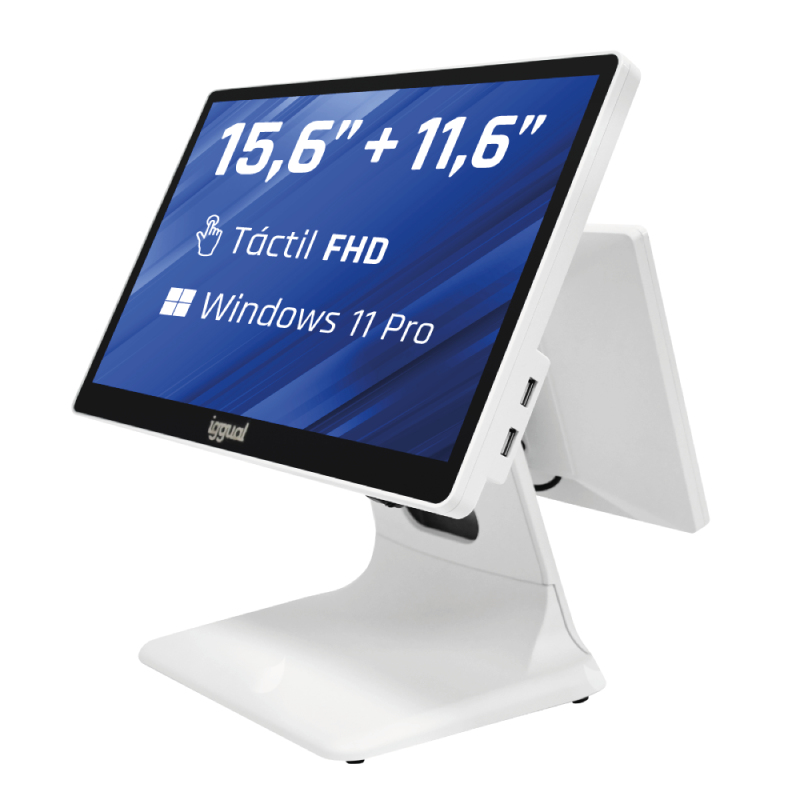 TPV dual 15,6" 11,6" i5 8350U 8+256GB W11 blanco