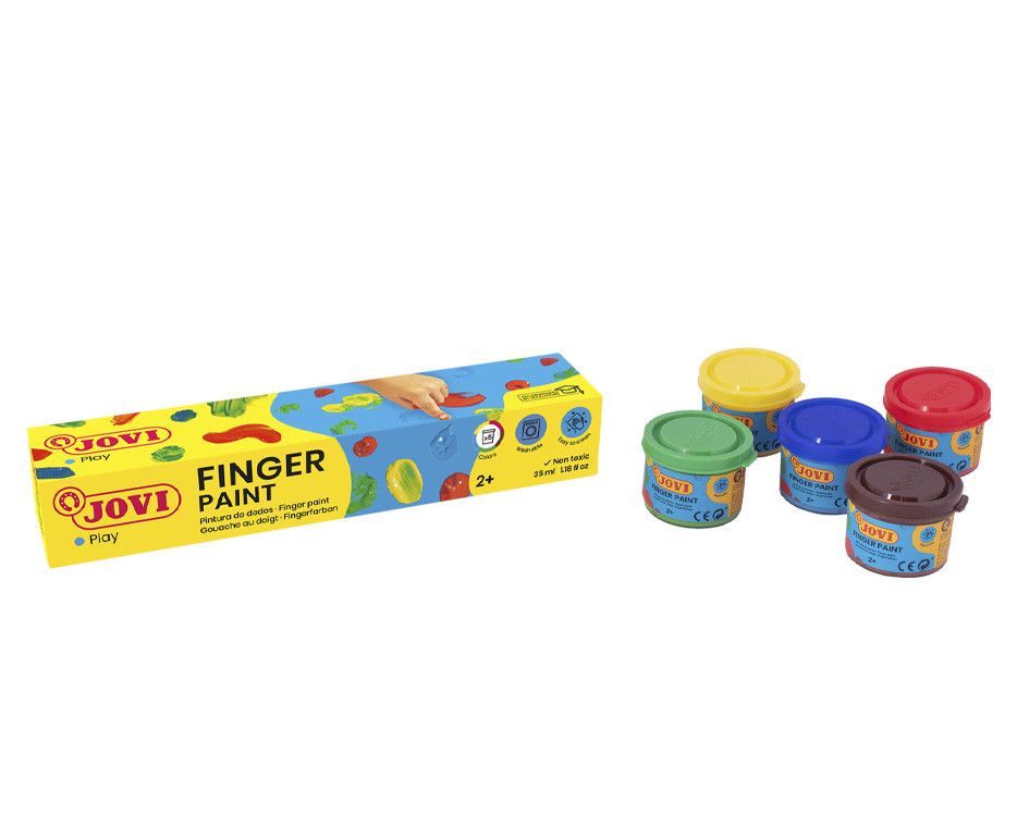 540 pintura de dedos lavable Azul, Marrón, Verde, Rojo, Amarillo