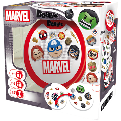Dobble Marvel Emoji 15 min Juego De Cartas Lógico